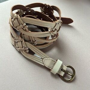 “LP: Linea Pelle Genuine Leather braided Belt”